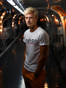 Camiseta algodón de manga corta con impresión para hombre blanco Bolf 14749