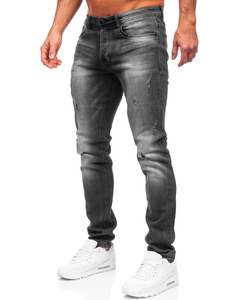 Pantalón vaquero regular fit para hombre negro  Bolf MP008N