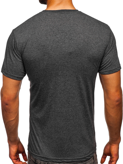Camiseta lisa de algodón grafito para hombre Bolf 192397