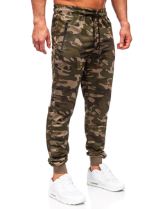 Pantalón jogger de chándal camuflaje para hombre verde Bolf JX6185