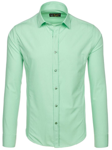 Camisa elegante de manga larga para hombre menta Bolf 1703