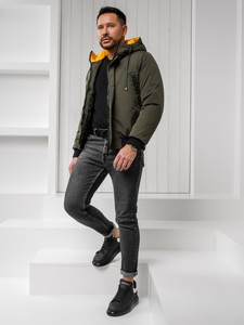 Chaqueta de invierno para hombre verde Bolf 27M8100