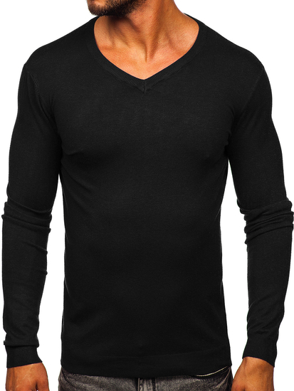 Jersey con escote de pico para hombre negro Bolf MMB601