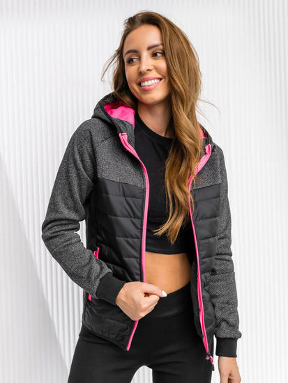 Sudadera negra de transición para mujer color negro Bolf KSW4002A1