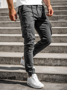 Pantalón jogger cargo para hombre grafito Bolf 8983