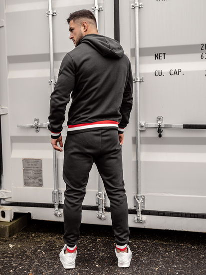 Chándal con capucha para hombre negro Bolf 8C60