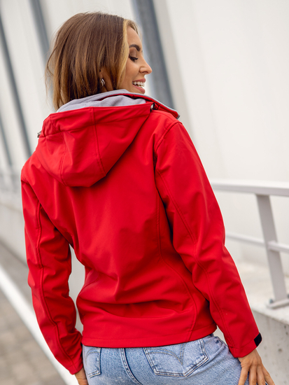 Chaqueta softshell de entretiempo para mujer rojo Bolf AB056