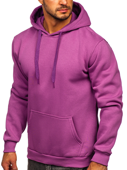 Sudadera tipo canguro con capucha para hombre violeta Bolf 1004