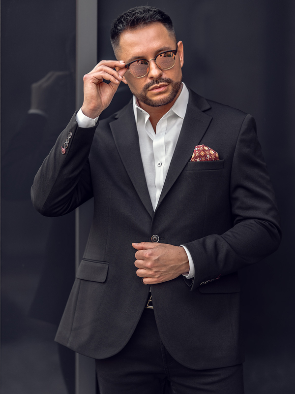 Blazer casual negro para hombre Bolf 24401