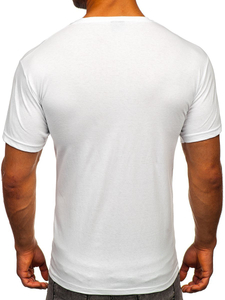 Camiseta blanca de hombre con estampado Bolf 142172