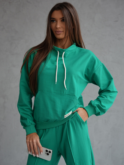 Conjunto de chándal de dos piezas para mujer color verde Bolf 82162