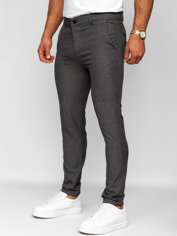 Pantalón chinos de tela para hombre grafito Bolf 0041