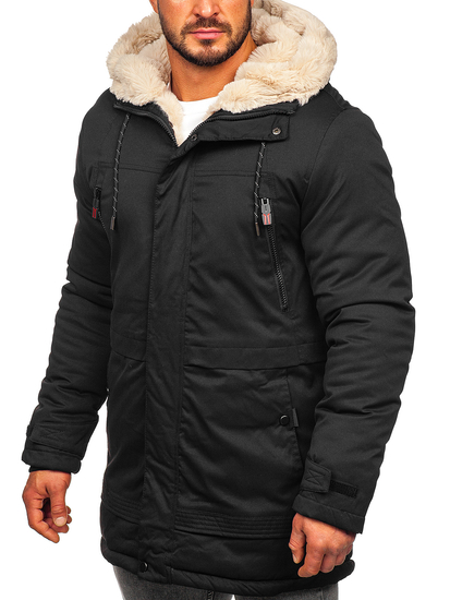 Chaqueta parka de invierno para hombre negro Bolf 22M51