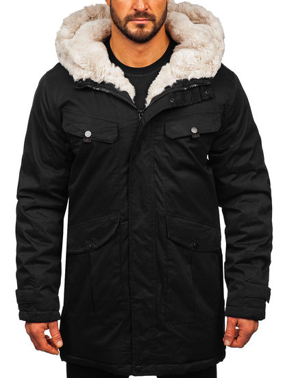 Chaqueta parka de invierno para hombre negro Bolf 22M318