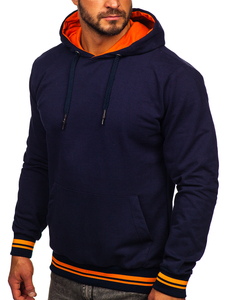 Sudadera con capucha para hombre azul oscuro Bolf 145369