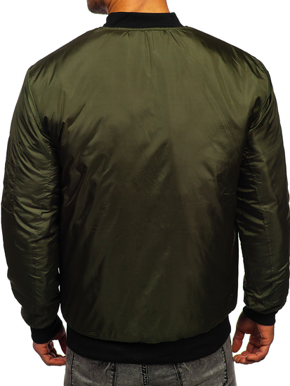 Chaqueta bomber de entretiempo para hombre color verde Bolf AK95