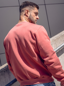 Sudadera gruesa sin capucha para hombre salmón Bolf 2001A