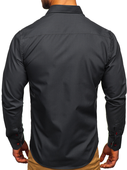 Camisa manga larga para hombre color grafito Bolf 20710