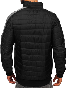 Chaqueta acolchada de entretiempo para hombre negro Bolf 8M909