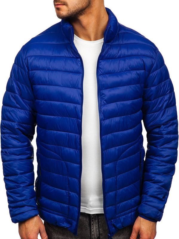 Chaqueta acolchada de entretiempo para hombre color azul oscuro Bolf 13007