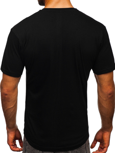 Camiseta negra de hombre con estampado Bolf 2098