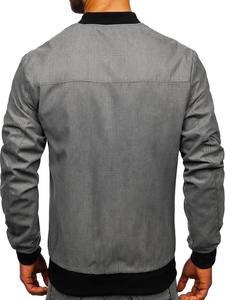 Chaqueta de entretiempo bomber para hombre gris Bolf 6120