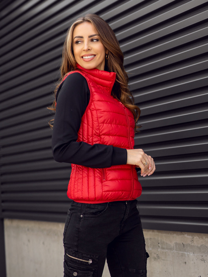 Chaleco acolchado para mujer rojo Bolf B2705A