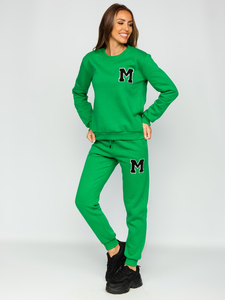 Conjunto de chándal de dos piezas para mujer verde Bolf VE22
