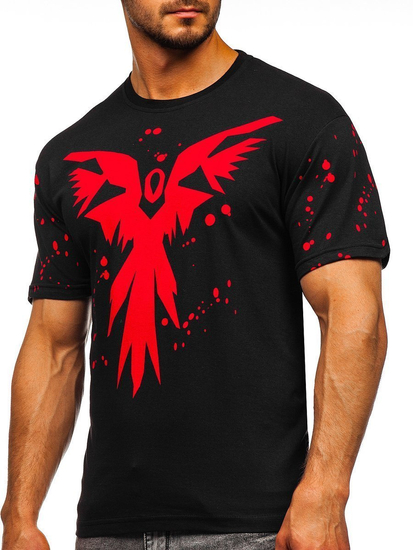 Camiseta estampada para hombre color negro Bolf 300