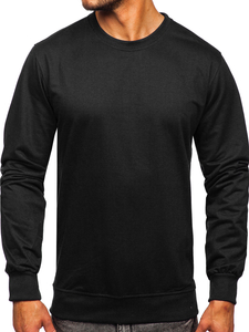 Sudadera para hombre sin capucha color negro Bolf B10001