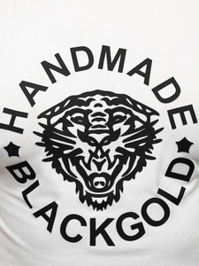 Camiseta de manga corta con impresión para hombre blanco Bolf MT3019