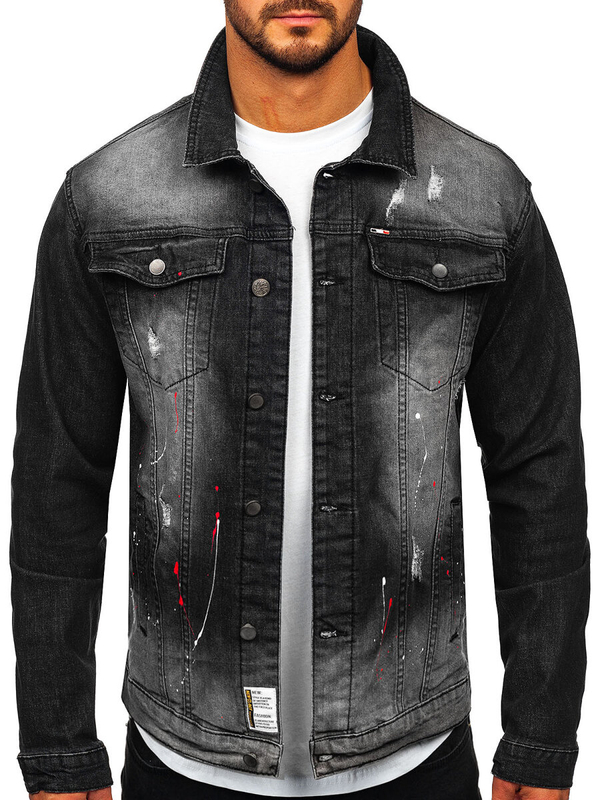 Chaqueta vaquera para hombre negro Bolf MJ542N