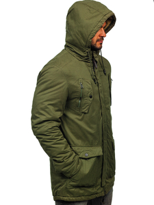 Chaqueta de invierno parka para hombre verde Bolf 1794