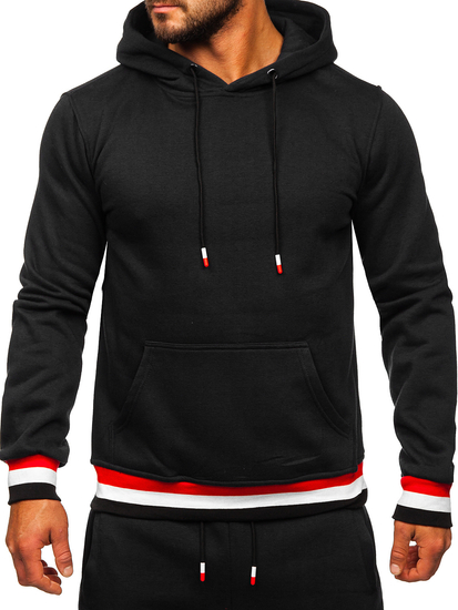 Chándal con capucha para hombre negro Bolf 8C60