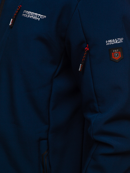 Chaqueta softshell para hombre azul oscuro Bolf BK122