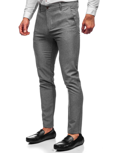 Pantalón chino de tela para hombre gris Bolf 0016