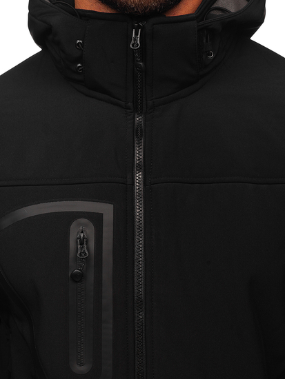 Chaqueta softshell para hombre negro Bolf T019