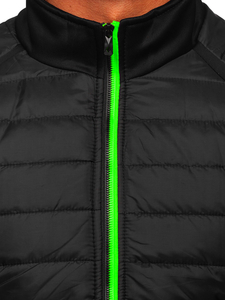 Chaqueta acolchada de entretiempo para hombre color negro Bolf M10015