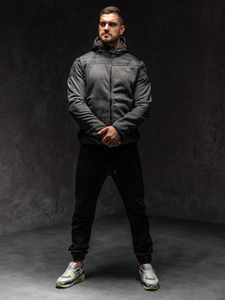 Chaqueta de entretiempo para hombre negro Bolf KS2158