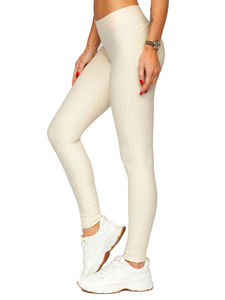 Leggings tipo  push up para mujer ecrú Bolf J50718
