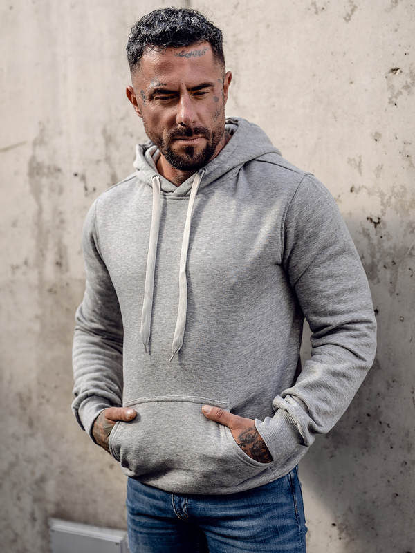 Sudadera con capucha para hombre gris Bolf MB001A