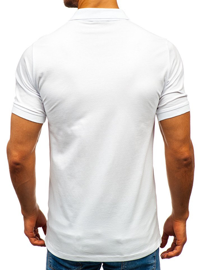 Camiseta polo para hombre blanca Bolf 9025