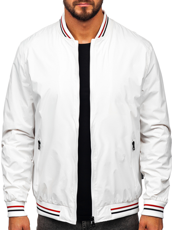 Chaqueta bomber de entretiempo para hombre blanco Bolf 7147