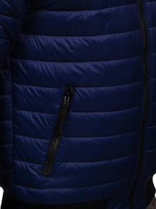 Chaqueta acolchada de entretiempo bomber para hombre azul oscuro Bolf MY-02A