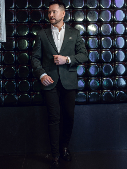 Americana casual de hombre verde Bolf 24401-1