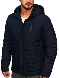 Chaqueta acolchada de entretiempo para hombre azul oscuro Bolf 22M305