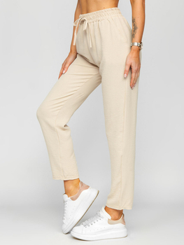 Pantalón de tela para mujer beige Bolf W7325
