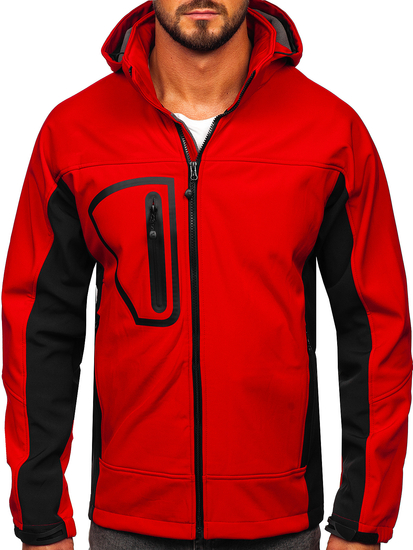 Chaqueta softshell para hombre rojo Bolf T019