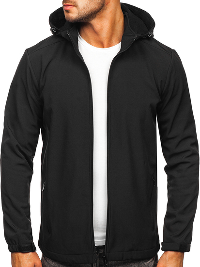 Chaqueta softshell de entretiempo para hombre negro Bolf HH017