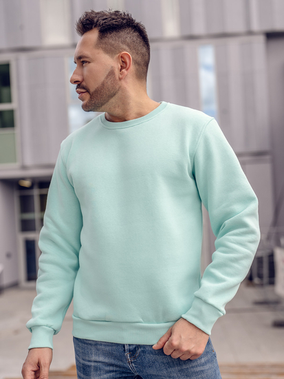 Sudadera gruesa sin capucha para hombre menta Bolf 2001A